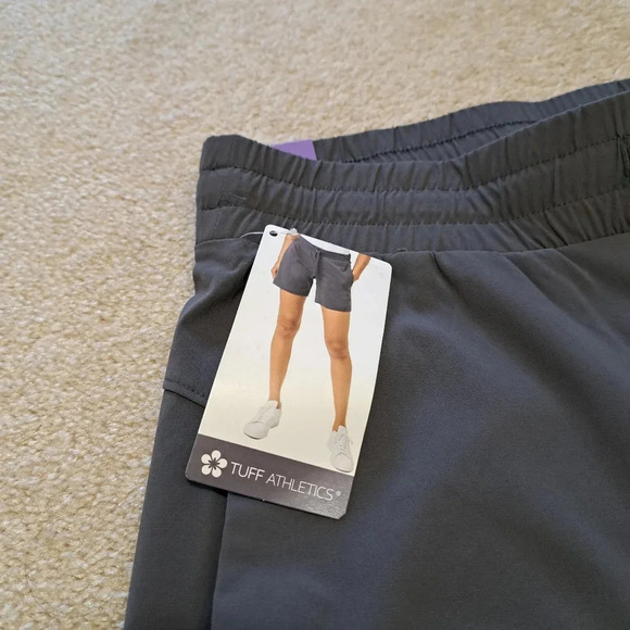 ❤️ NWT Tuff Athletics Grey Active Shorts XS Lightweight Womens Bottoms - Picture 4 of 14